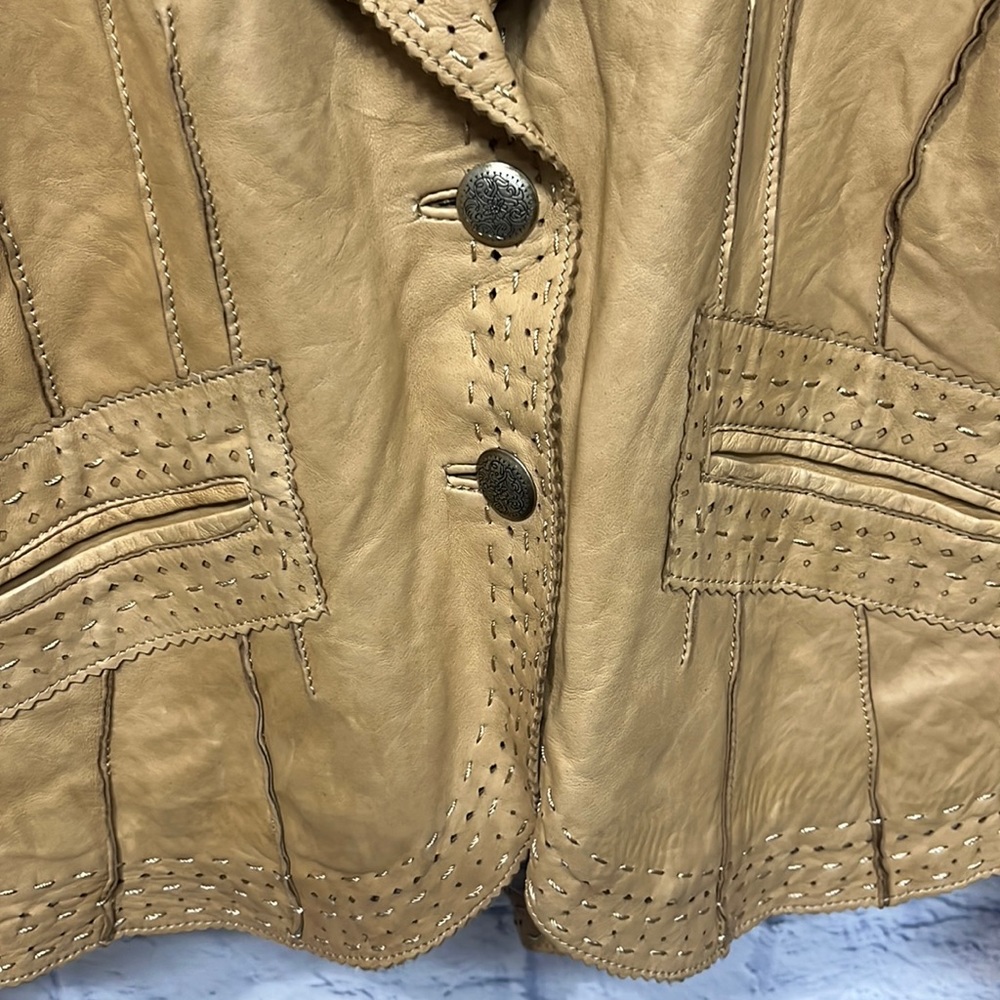 Cole Haan Collection Lambskin Leather Jacket - Picture 6 of 9